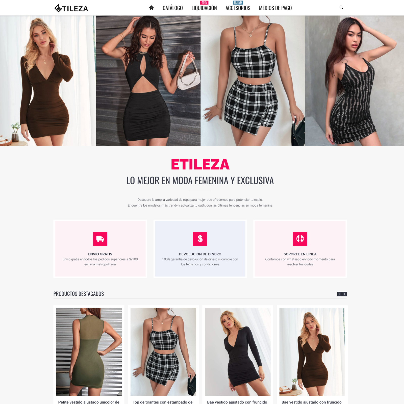 Etileza, ropa femenina